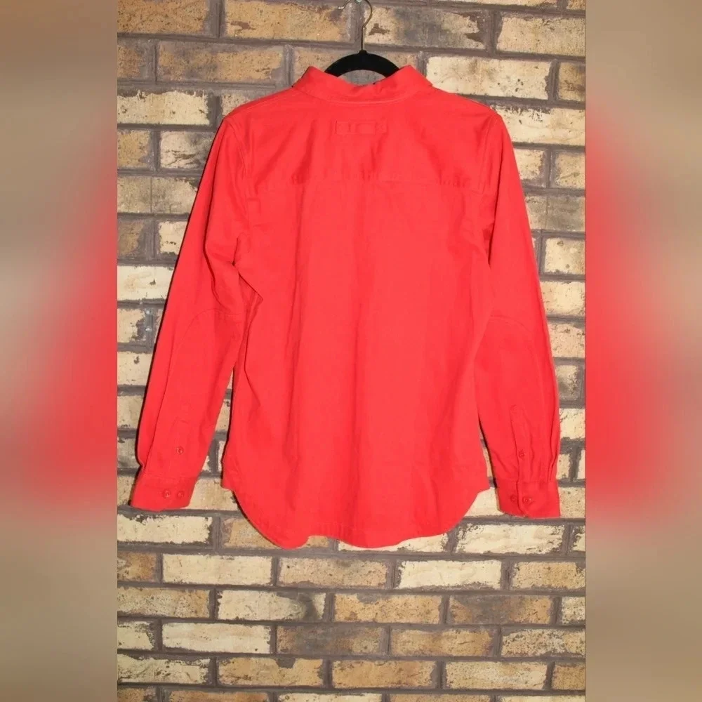 Duluth Trading Co. Women's red long sleeve button up shirt